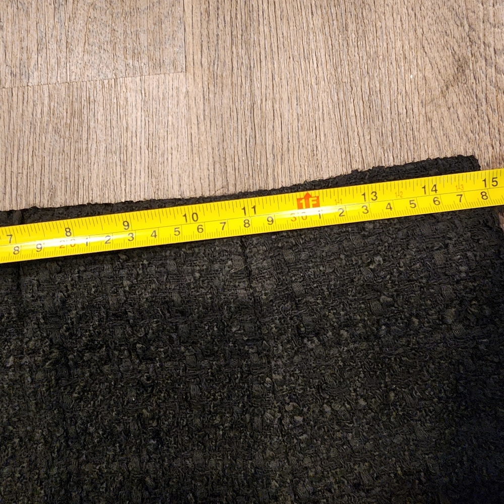 Zara Black Tweed Mini Skirt Gold Button Details - Picture 6 of 9